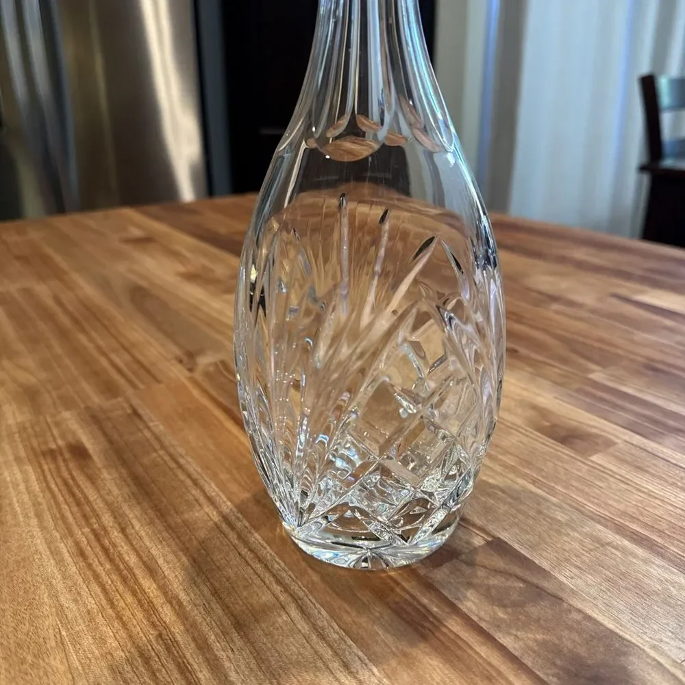 Vintage Gorham Cherrywood Crystal Decanter and Stopper 15 inches Tall